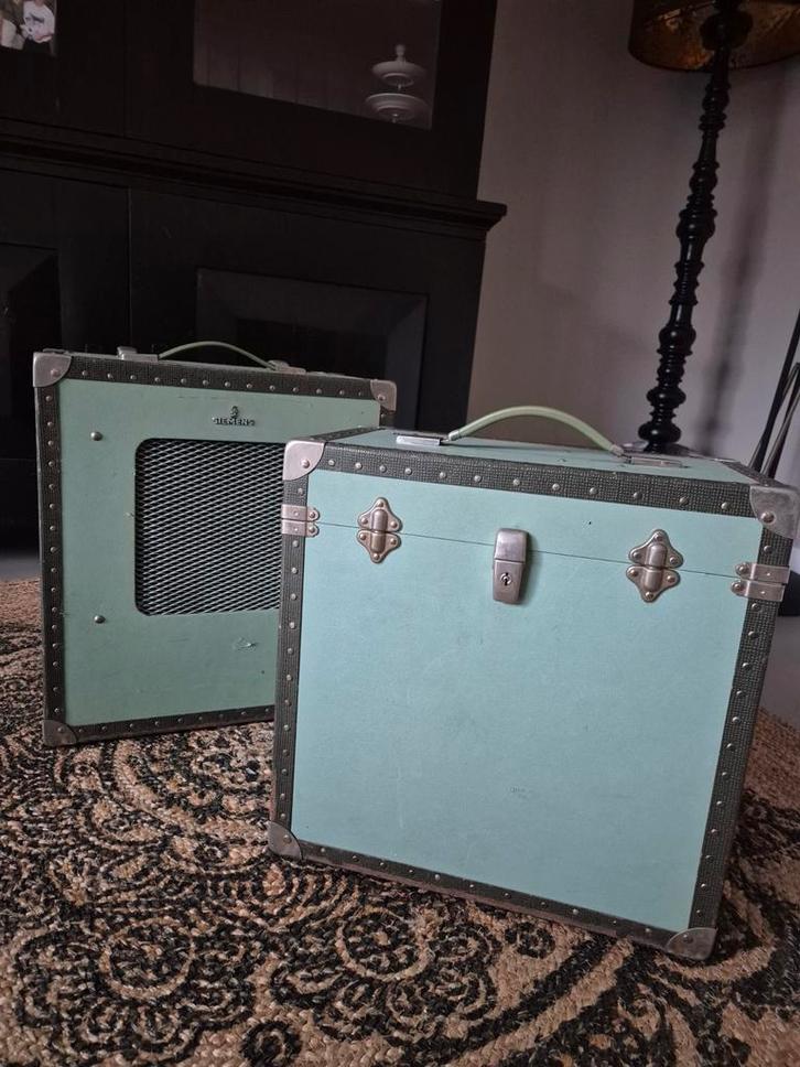 Vintage Platenkoffer en box Siemens, Cd's en Dvd's, Vinyl | Overige Vinyl, Gebruikt, Overige formaten, Ophalen