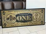 One Dollar aluminium Plexiglas Schilderij, Postzegels en Munten, Ophalen of Verzenden, Overige landen