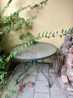 Ronde tuintafel met stoelen, Ophalen, Gebruikt, Rond, Metaal