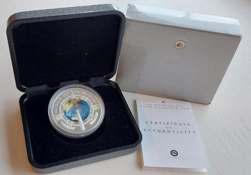 Zilveren 1 oz Australian Milenium coin 2001., Postzegels en Munten, Munten | Oceanië, Setje, Zilver, Ophalen of Verzenden