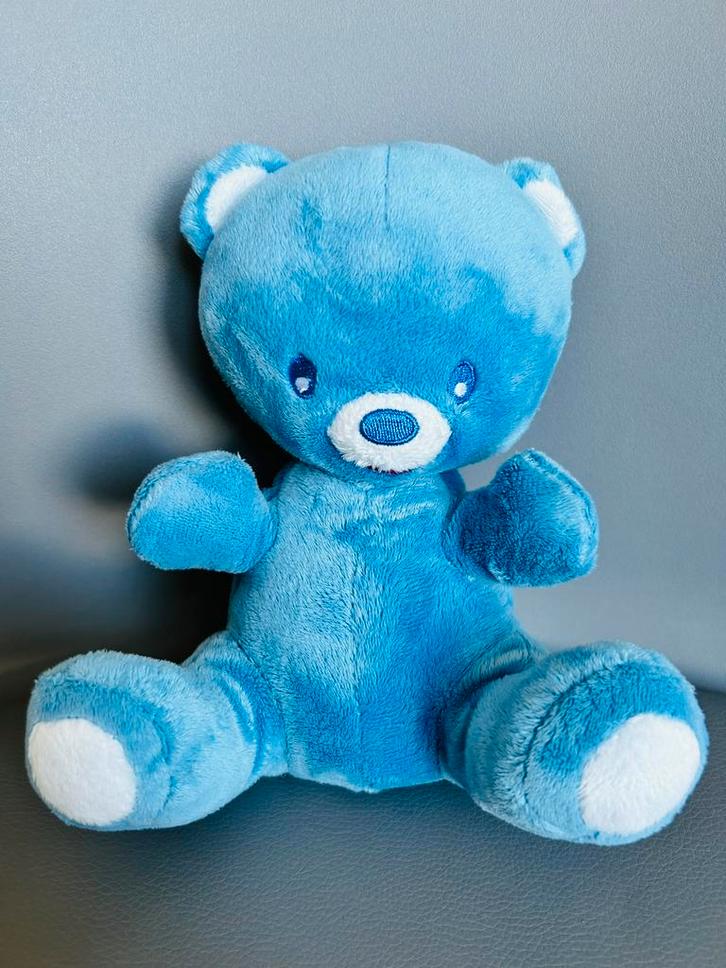Knuffel Beer 25 cm Blauw, Kinderen en Baby's, Speelgoed | Knuffels en Pluche, Zo goed als nieuw, Beer, Ophalen of Verzenden