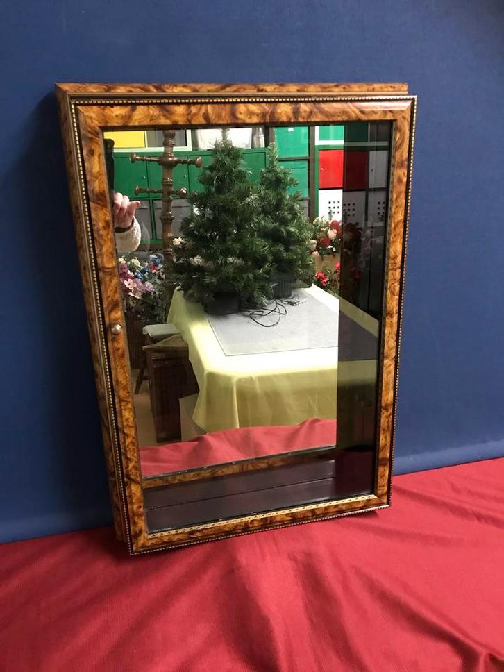 Nieuw Vitrinekastje met Spiegel - Inlegwerk wandkastje, Huis en Inrichting, Woonaccessoires | Spiegels, Nieuw, 50 tot 75 cm, Minder dan 100 cm