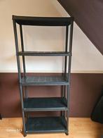 Zwarte kunststof stellingkast met 5 planken 2 stuks., Huis en Inrichting, Kasten | Stellingkasten, Ophalen, Gebruikt