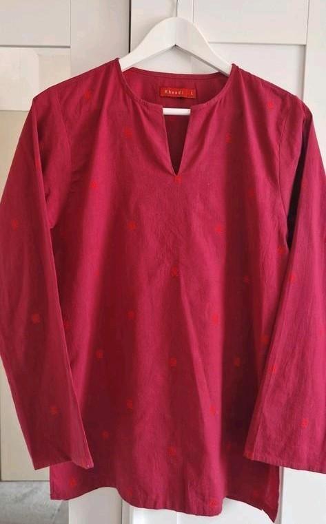 KHAADI NIEUW TUNIEK/ KURTA, Kleding | Dames, Blouses en Tunieken, Nieuw, Maat 38/40 (M), Rood, Ophalen of Verzenden