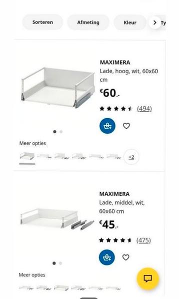 Te koop 3 Ikea Maximera lades met Upplov fronten - afbeelding 5