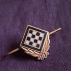 Speld Dambord Goud op Zilver Gütermann Mayer Pforzheim