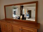 Dressoir met spiegel, Huis en Inrichting, Kasten | Dressoirs, Ophalen, Eikenhout, Zo goed als nieuw, 200 cm of meer