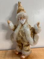 Vintage kerstman creme goud, Ophalen of Verzenden