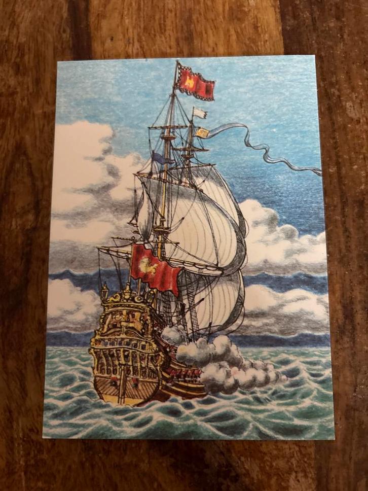 Oude ansichtkaart: Zeilschip 'Mercurius', Verzamelen, Ansichtkaarten | Buitenland, Gelopen, België en Luxemburg, 1980 tot heden