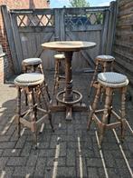 Barkrukken bartafel mancave, Huis en Inrichting, Ophalen, 60 tot 90 cm, Hout, Gebruikt