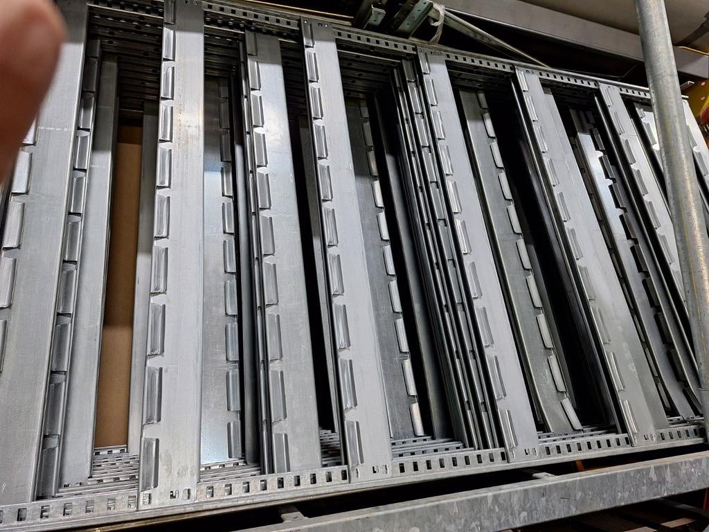 20meter magazijnstelling GS3 te koop met met 150meter bodems, Ophalen of Verzenden