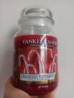 Yankee candle large cranberry peppermint, Huis en Inrichting, Woonaccessoires | Kandelaars en Kaarsen, Minder dan 25 cm, Ophalen of Verzenden