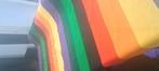 velours regenboog stof, Hobby en Vrije tijd, Stoffen en Lappen, 120 cm of meer, Nieuw, Ophalen of Verzenden, Katoen