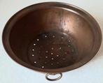 Antieke grote rood koperen zeef/vergiet, Ophalen of Verzenden, Koper
