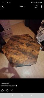 Mooie zeshoekige salontafel met opbergruimte, Huis en Inrichting, Ophalen of Verzenden, Rechthoekig, 75 cm of meer