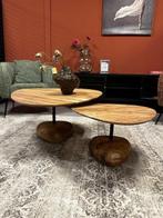 Salontafel set van 2 - houten salontafel - set salon tafels, Ophalen, Nieuw, Hout, Twee