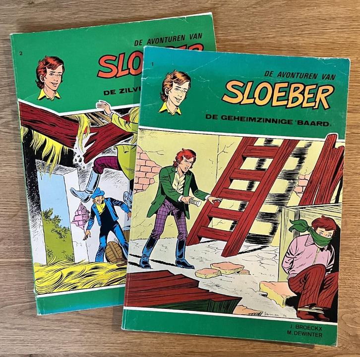 Sloeber 1-2 SC 1e druk (1976) Strip, Boeken, Stripboeken, Gelezen, Meerdere stripboeken, Ophalen of Verzenden