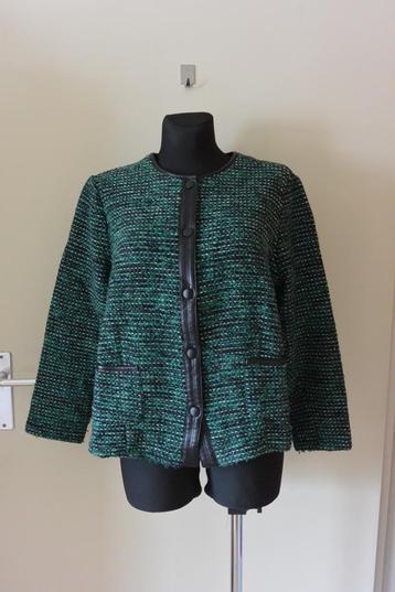 Frank Walder tweed jasje 46 donker groen/ zwart beschikbaar voor biedingen