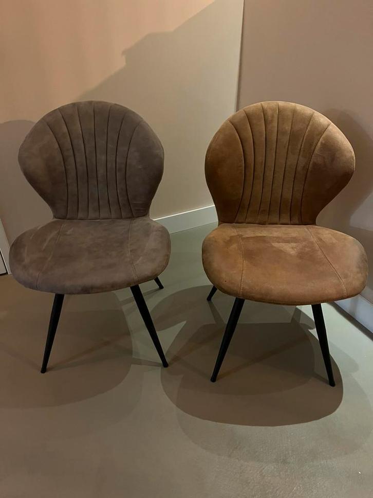 VIER eetkamerstoelen Diamond van Haco €125!, Huis en Inrichting, Stoelen, Gebruikt, Vier, Grijs, Ophalen