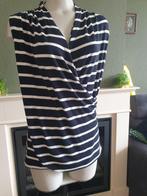 Rozes of Avalon blauw wit shirt top L 42 Gratis verzenden, Maat 42/44 (L), Zo goed als nieuw, Zonder mouw, Rozes of Avalon