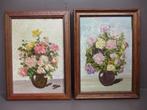 Olieverf schilderijtje, twee keer., Antiek en Kunst, Ophalen of Verzenden