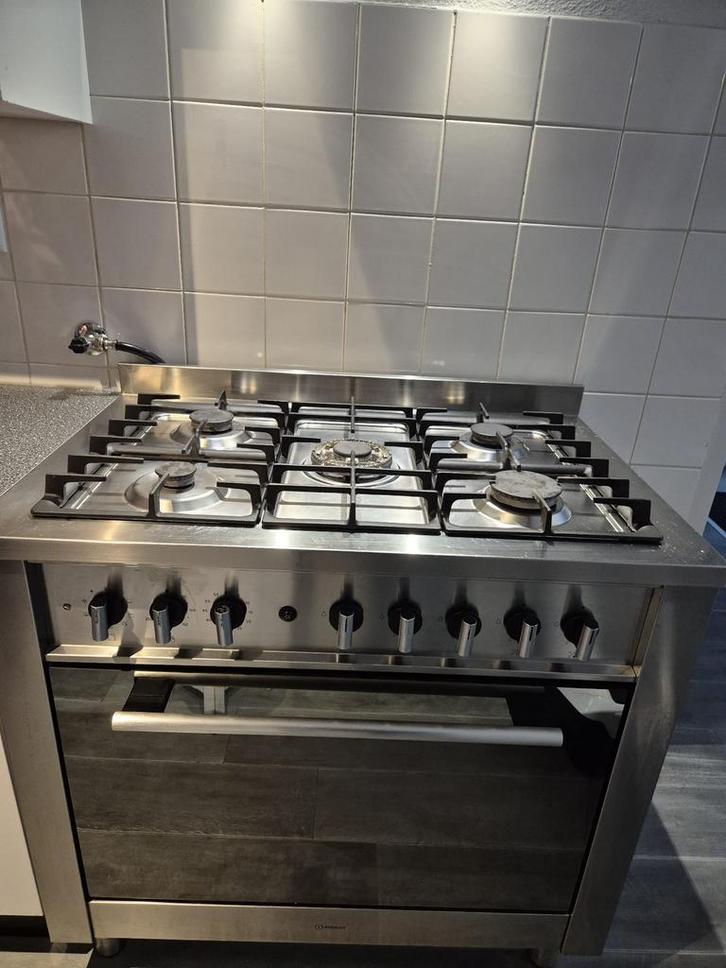 Vrijstaand Gasfornuis met Oven, Witgoed en Apparatuur, Fornuizen, Gebruikt, Vrijstaand, Gas, 4 kookzones, 85 tot 90 cm, 60 cm of meer