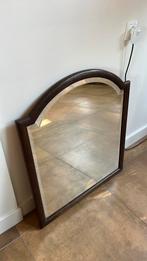 Antieke spiegel met facetgeslepen rand, Antiek en Kunst, Ophalen, Rechthoekig