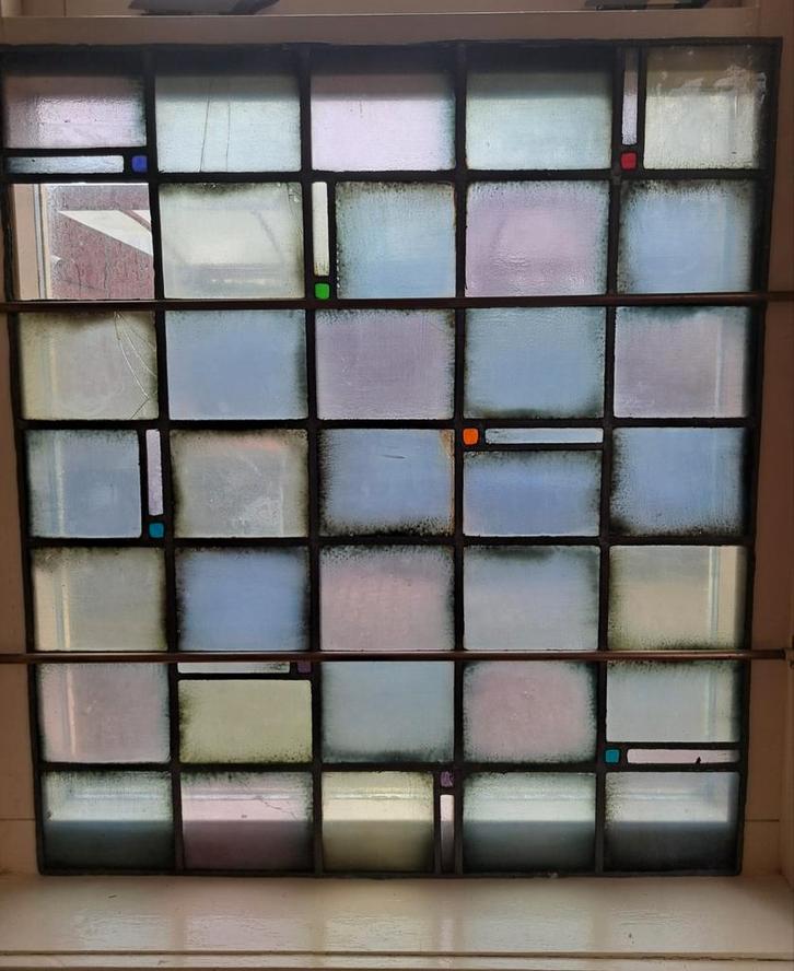 Vintage Glas in Lood Raam, Antiek en Kunst, Antiek | Glas en Kristal, Ophalen