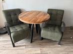 Eettafel met feautuils te koop, Huis en Inrichting, Stoelen, Ophalen, Zo goed als nieuw