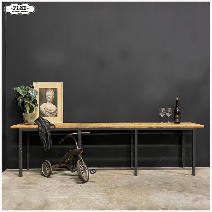 Bankjes uit gymnasium met hardhouten zitting - Tuinbank -, Tuin en Terras, Tuinbanken, Gebruikt, Hout, Ophalen