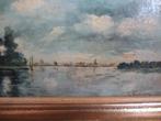 C Vredenburg (?) klassiek schilderij / water-landschap, Antiek en Kunst, Ophalen of Verzenden