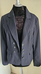 Maat M/GEISHA Blauw krijt streep jasje met leuke knoopjes, Kleding | Heren, Kostuums en Colberts, Blauw, Maat 48/50 (M), Ophalen of Verzenden