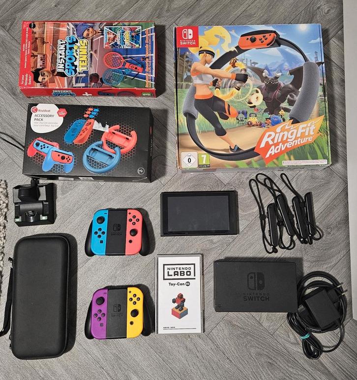 Nintendo Switch V2+ Nintendo Games., Spelcomputers en Games, Spelcomputers | Nintendo Switch, Zo goed als nieuw, Switch Original
