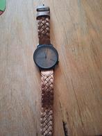 Komono Herenhorloge Bruin Leer Gevlochten Band, Sieraden, Tassen en Uiterlijk, Horloges | Heren, Overige merken, Overige materialen