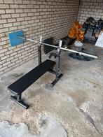 Gorilla sports bankdrukbank met gewichten, Ophalen of Verzenden, Zo goed als nieuw, Fitnessbank