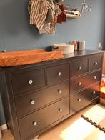 Ikea hemnes ladekast / commode zwartbruin, Ophalen, Gebruikt, 5 laden of meer, Minder dan 100 cm