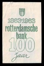 suikerzakje 233 Rotterdamsche bank 100 jaar - 1863-1963, Nederland, Ophalen of Verzenden