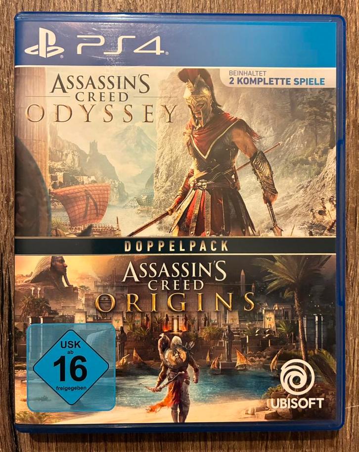Assassins Creed “Origins & Odyssey” Dubbelpack voor Ps4/ Ps5, Spelcomputers en Games, Games | Sony PlayStation 4, Zo goed als nieuw