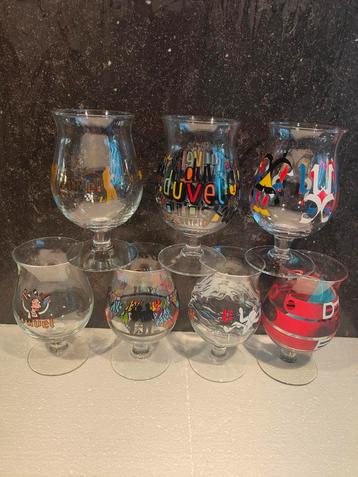 7 mooie Duvel glazen (zie foto's) beschikbaar voor biedingen