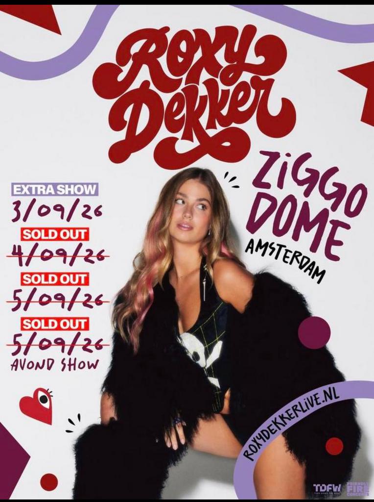 Roxy Dekker Ziggo (6st), Tickets en Kaartjes, Concerten | Overige, Drie personen of meer, September