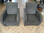 2 grijze fauteuils, Huis en Inrichting, Ophalen, Gebruikt, 75 tot 100 cm, Stof