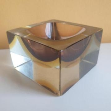 Flavio Poli Murano the cube glazen asbak design 2604