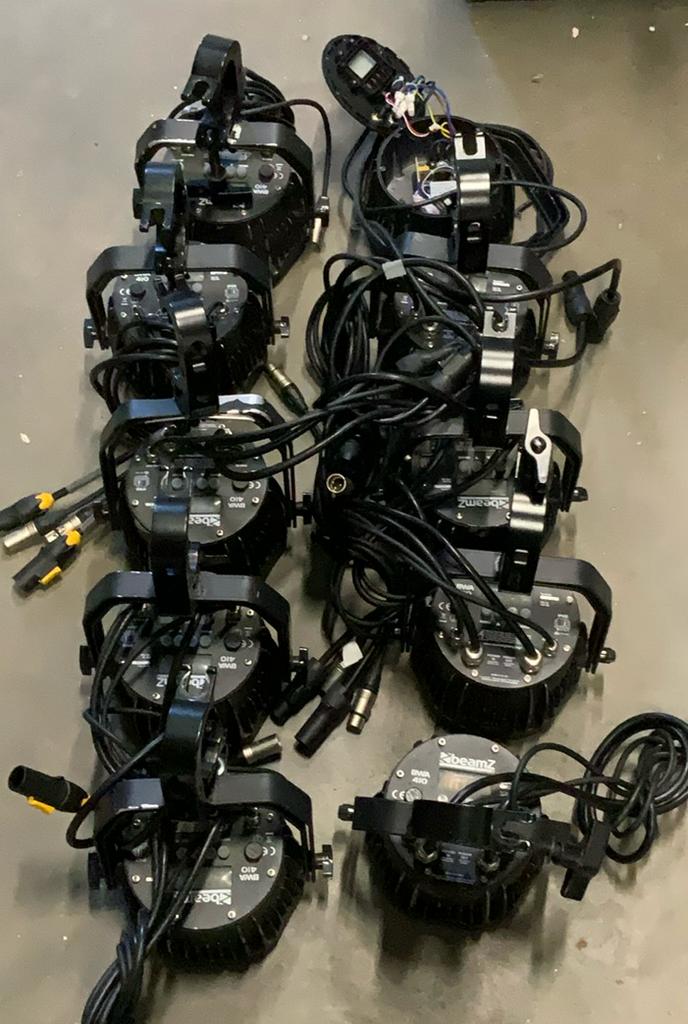 10 x beamz bwa 410, Ophalen, Gebruikt, Metaal of Aluminium