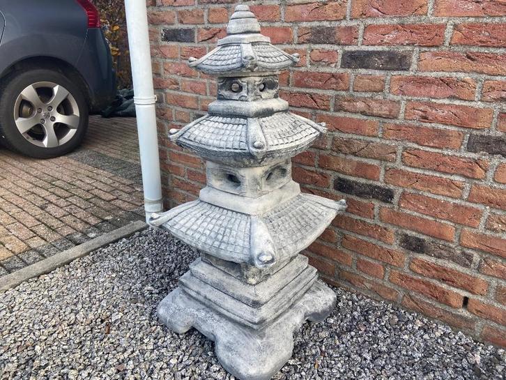 Pagode 3 Daks 95cm hoog, Tuin en Terras, Tuinbeelden, Nieuw, Overige typen, Beton, Ophalen