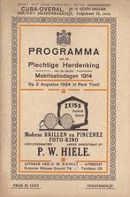 Mobilisatie dagen programma herdenking 1914 1924, Ophalen of Verzenden, Landmacht, Nederland, Boek of Tijdschrift