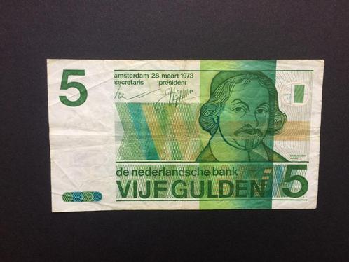 5 gulden 1973 Vondel 2de proefserie PL23.c2, Postzegels en Munten, Bankbiljetten | Nederland, Los biljet, 5 gulden, Ophalen of Verzenden