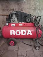 Compressor,  merk Roda met accessoires, Doe-het-zelf en Verbouw, Compressors, Ophalen, Mobiel, Gebruikt, 6 tot 10 bar