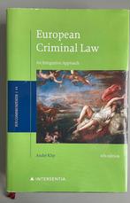 Boek 'European Criminal Law: An Integrative Approach', Boeken, Studieboeken en Cursussen, Ophalen, Alpha, Zo goed als nieuw, WO