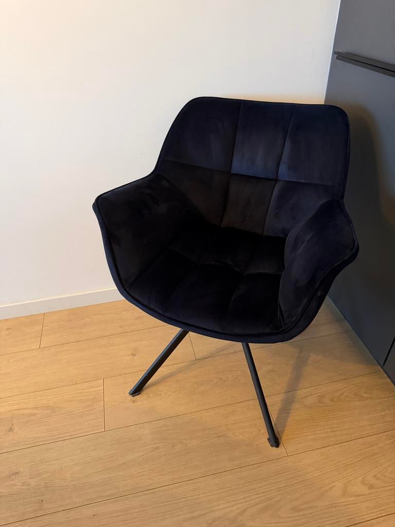 Rivièra Maison blauwe stoel set van 3, Ophalen, Blauw, Zo goed als nieuw, Eén