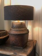 Oosterse rattan lamp lampenvoet zonder kap, Huis en Inrichting, Lampen | Tafellampen, Ophalen of Verzenden, Minder dan 50 cm